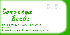 dorottya berki business card